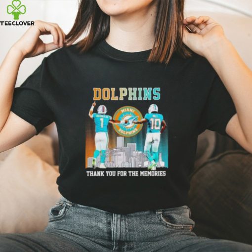 Skyline Miami Dolphins Tua Tagovailoa And Tyreek Hill Thank You For The Memories T Shirt