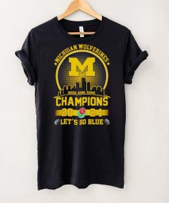 Skyline Michigan Wolverines Rose Bowl Game Champions 2024 let’s go blue shirt