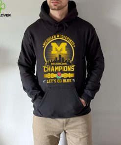 Skyline Michigan Wolverines Rose Bowl Game Champions 2024 let’s go blue hoodie, sweater, longsleeve, shirt v-neck, t-shirt