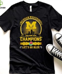 Skyline Michigan Wolverines Rose Bowl Game Champions 2024 let’s go blue hoodie, sweater, longsleeve, shirt v-neck, t-shirt