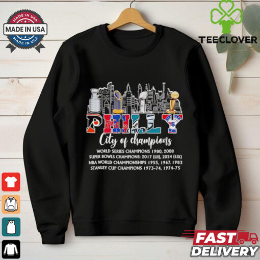 Skyline Philly City of Champions trophies shirt