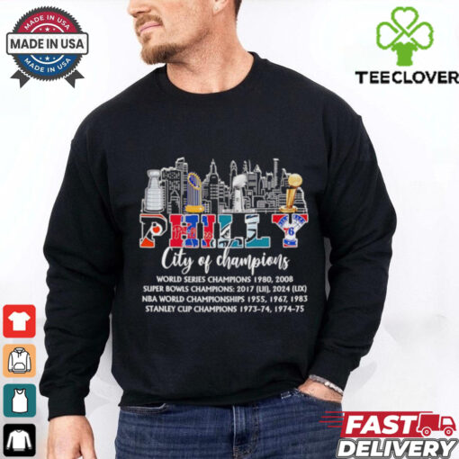 Skyline Philly City of Champions trophies shirt
