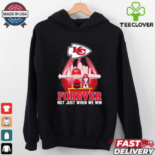 Skyline Snoopy and Charlie Brown Kansas City Chiefs forever not just when we win shirt