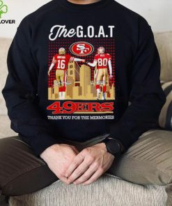 Skyline The Goat Joe Montana and Jerry Rice 49ers thank you for the memories hoodie, sweater, longsleeve, shirt v-neck, t-shirt