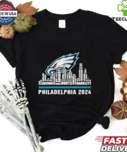 Skyline all name players Philadelphia Eagles 2024 football shirt