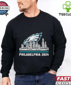 Skyline all name players Philadelphia Eagles 2024 football shirt