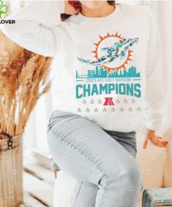 Skyline city Miami Dolphins 2023 AFC East Division Champions signatures shirt