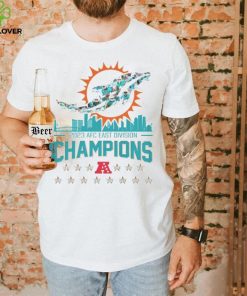 Skyline city Miami Dolphins 2023 AFC East Division Champions signatures hoodie, sweater, longsleeve, shirt v-neck, t-shirt