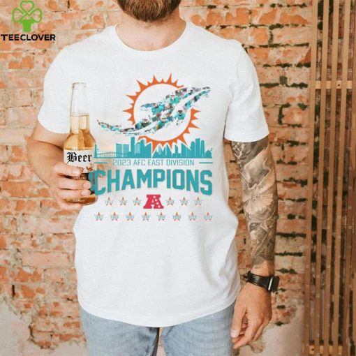 Skyline city Miami Dolphins 2023 AFC East Division Champions signatures hoodie, sweater, longsleeve, shirt v-neck, t-shirt