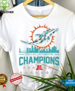 Skyline city Miami Dolphins 2023 AFC East Division Champions signatures hoodie, sweater, longsleeve, shirt v-neck, t-shirt