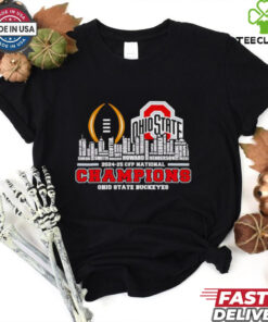 Skyline city names 2024 25 CFP National Champions Ohio State Buckeyes shirt