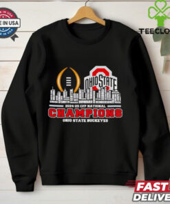 Skyline city names 2024 25 CFP National Champions Ohio State Buckeyes shirt