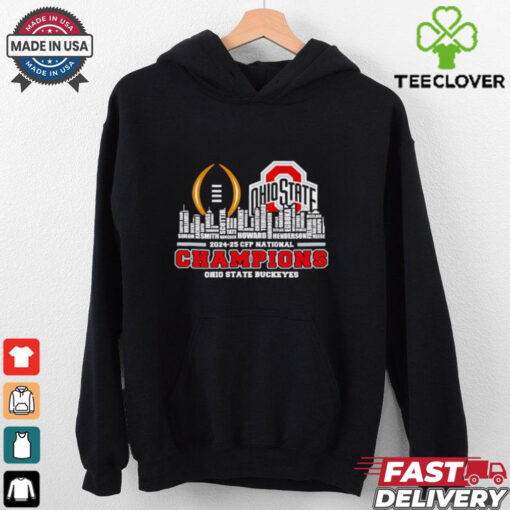 Skyline city names 2024 25 CFP National Champions Ohio State Buckeyes shirt