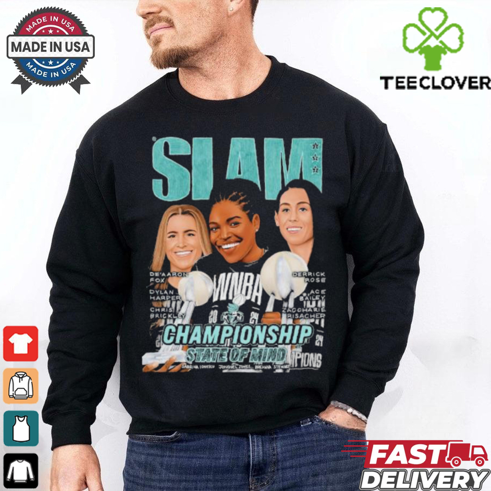 Slam Championship State Of Mind Sabrina Ionescu Jonquel Jones Breanna Stewart T shirt Slam Championship State Of Mind Sabrina Ionescu Jonquel Jones Breanna Stewart T shirt