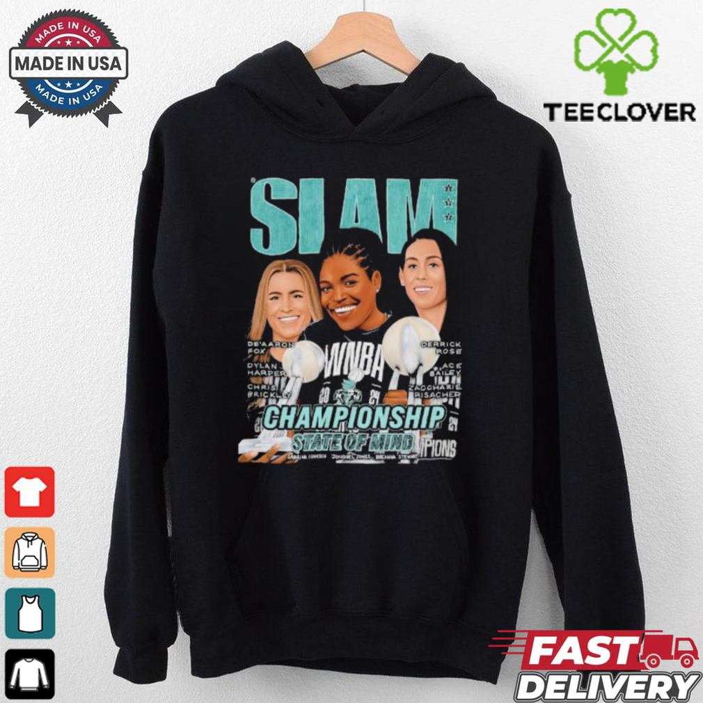 Slam Championship State Of Mind Sabrina Ionescu Jonquel Jones Breanna Stewart T shirt Slam Championship State Of Mind Sabrina Ionescu Jonquel Jones Breanna Stewart T shirt