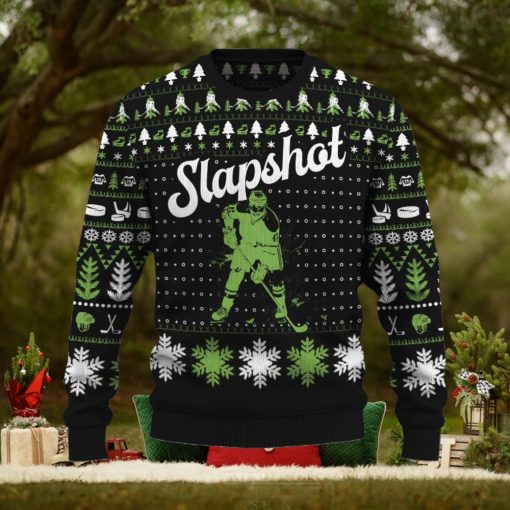 Slapshot Hockey Ugly Christmas Sweater 2023 Trending Fashion For Fans Gift