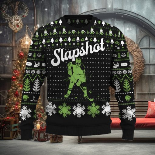Slapshot Hockey Ugly Christmas Sweater 2023 Trending Fashion For Fans Gift