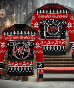 Slayer American Thrash Metal Band King Hanneman Lombardo Araya Christmas Sweater Chirstmas Gifts 2024 Xmas For Family And Friends Ugly Sweater