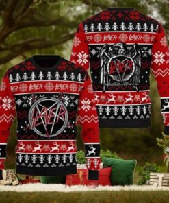 Slayer American Thrash Metal Band King Hanneman Lombardo Araya Christmas Sweater Chirstmas Gifts 2024 Xmas For Family And Friends Ugly Sweater