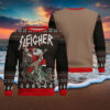 Slayer Band Sleigher Logo Candy Crane Star Style With Skull Pattern 2024 Christmas Ugly Sweater