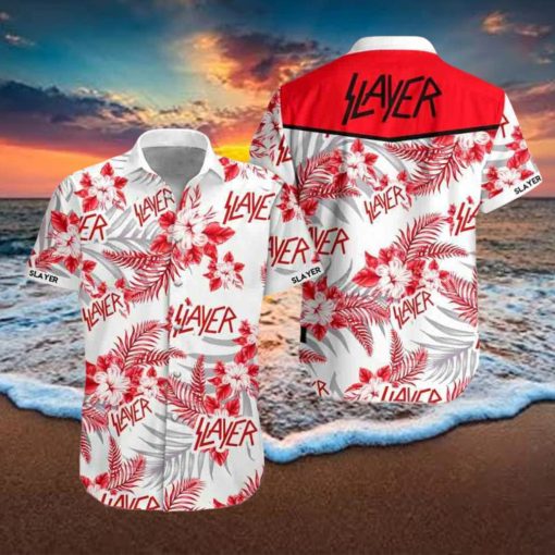 Slayer Band White And Red 2024 Summer Trending Hawaiian Shirt