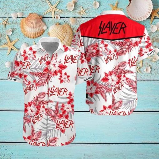 Slayer Band White And Red 2024 Summer Trending Hawaiian Shirt