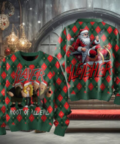 Slayer Root Of All Evil Merry Christmas Ugly Sweater