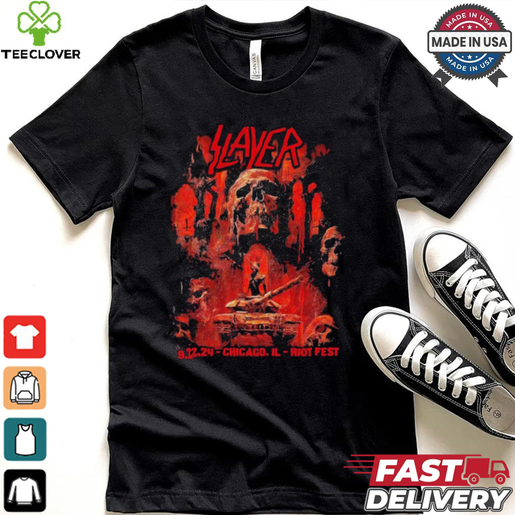 Slayer September 22, 2024 Chicago, IL Riot Fest Shirt Slayer September 22, 2024 Chicago, IL Riot Fest Shirt