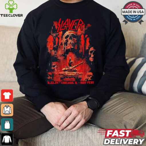 Slayer September 22, 2024 Chicago, IL Riot Fest Shirt