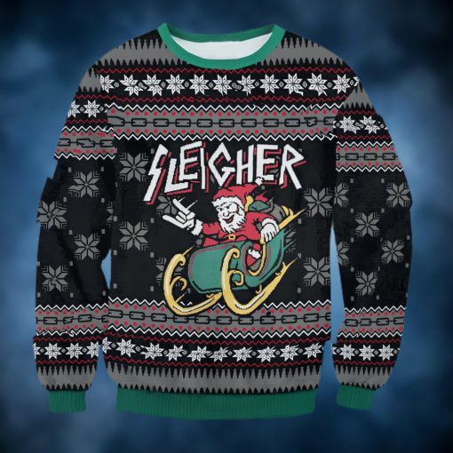 Slayer Sleigher Ugly Christmas Sweater removebg preview