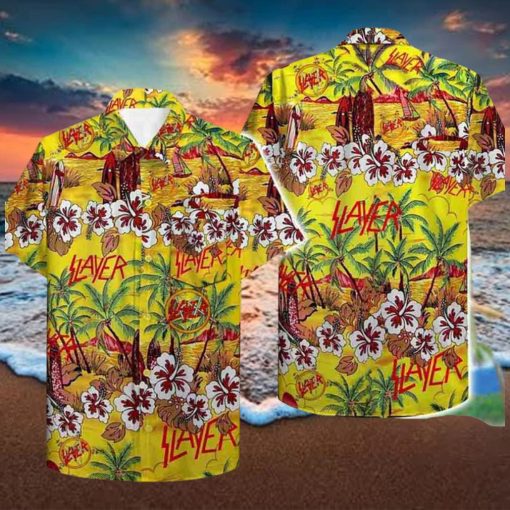 Slayer Tropical Flowers 2024 Summer Trending Hawaiian Shirt