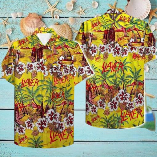 Slayer Tropical Flowers 2024 Summer Trending Hawaiian Shirt