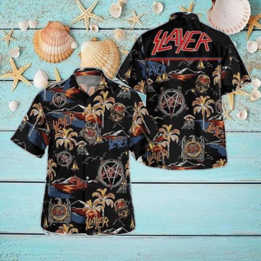 Slayer Tropical Tree And Flower Classic Logo 2024 Summer Trending Hawaii Shirt