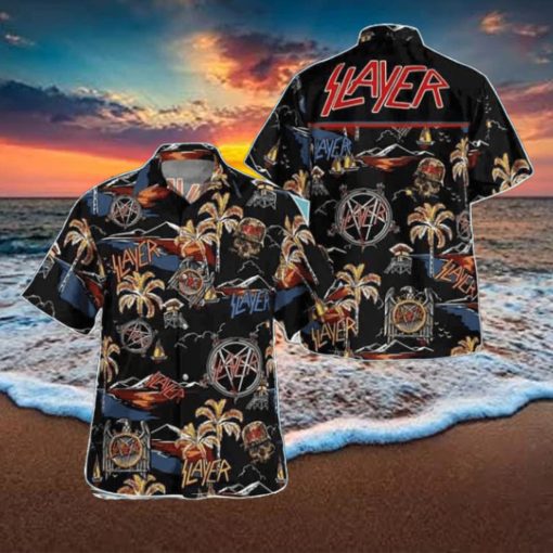 Slayer Tropical Tree And Flower Classic Logo 2024 Summer Trending Hawaii Shirt