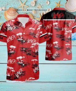 Slayer With Coconut Tree Pattern 2024 Summer Trending Hawaiian Shirt
