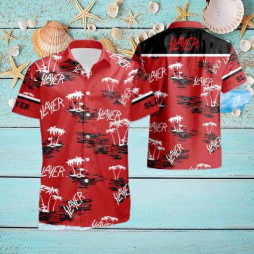 Slayer With Coconut Tree Pattern 2024 Summer Trending Hawaiian Shirt