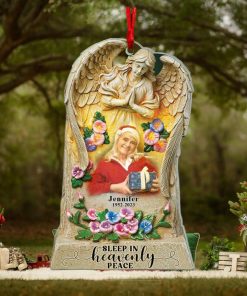 Sleep In Heavenly Peace Personalized Acrylic Ornament Christmas Gift Memorial Ornament