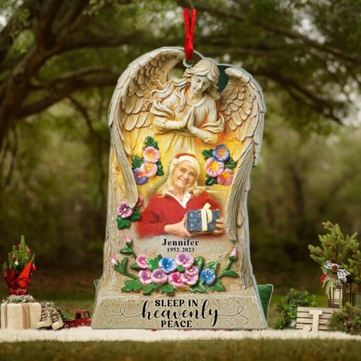 Sleep In Heavenly Peace  Personalized Acrylic Ornament  Christmas Gift Memorial Ornament