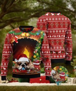 Sleeping Bulldog Christmas Ugly 3D Sweater Gift For Men And Women