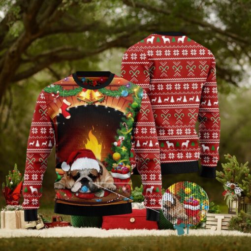 Sleeping Bulldog Christmas Ugly 3D Sweater Gift For Men And Women