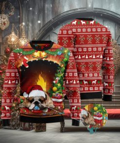Sleeping Bulldog Christmas Ugly 3D Sweater Gift For Men And Women
