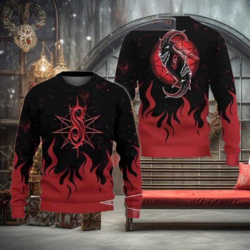 SlipKnot Goat Satan Rock Band Christmas Sweater Chirstmas Gifts 2024 Xmas For Family And Friends Ugly Sweater