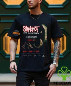 Slipknot 25th Anniversary 28 DE Octubre Lima Peru Costa 21 Here Comes The Pain Vintage T Shirt