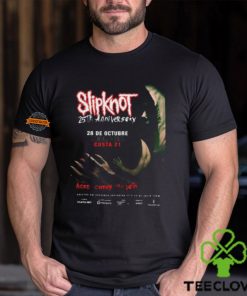 Slipknot 25th Anniversary 28 DE Octubre Lima Peru Costa 21 Here Comes The Pain Vintage T Shirt
