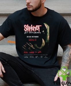 Slipknot 25th Anniversary 28 DE Octubre Lima Peru Costa 21 Here Comes The Pain Vintage T Shirt
