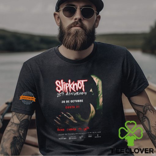 Slipknot 25th Anniversary 28 DE Octubre Lima Peru Costa 21 Here Comes The Pain Vintage T Shirt