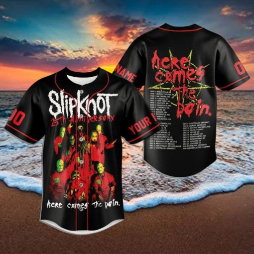 Slipknot 25th Anniversary Here Comes The Pain Baseball Jersey