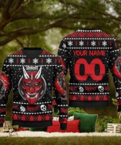 Slipknot Custom Name And Number Christmas Sweater
