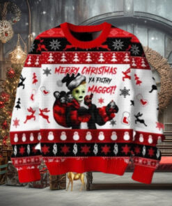 Slipknot Merry Christmas Ya Filthy Maggot Chirstmas Gifts 2024 Xmas For Family And Friends Ugly Sweater