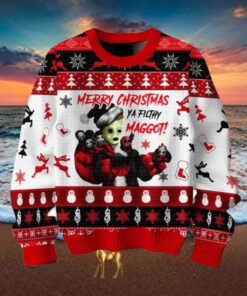 Slipknot Merry Christmas Ya Filthy Maggot Chirstmas Gifts 2024 Xmas For Family And Friends Ugly Sweater